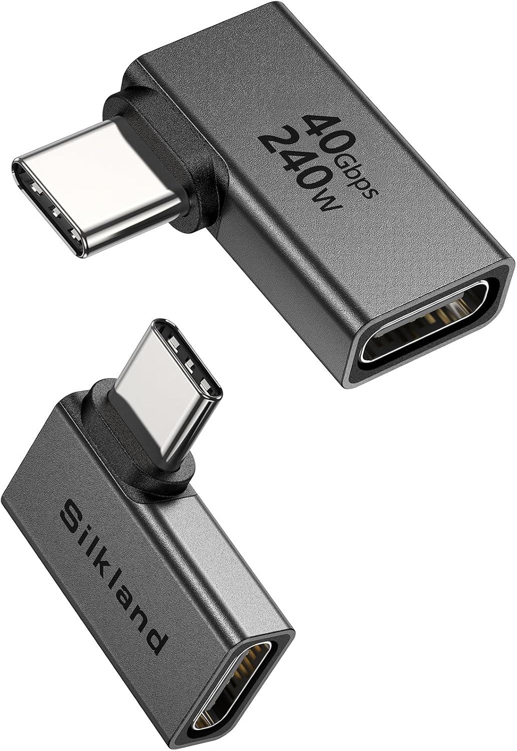 Detalle de Silkland Silkland-XXX 90-Degree USB-C Adapter, 40Gbps USB4, 240W, 8K
