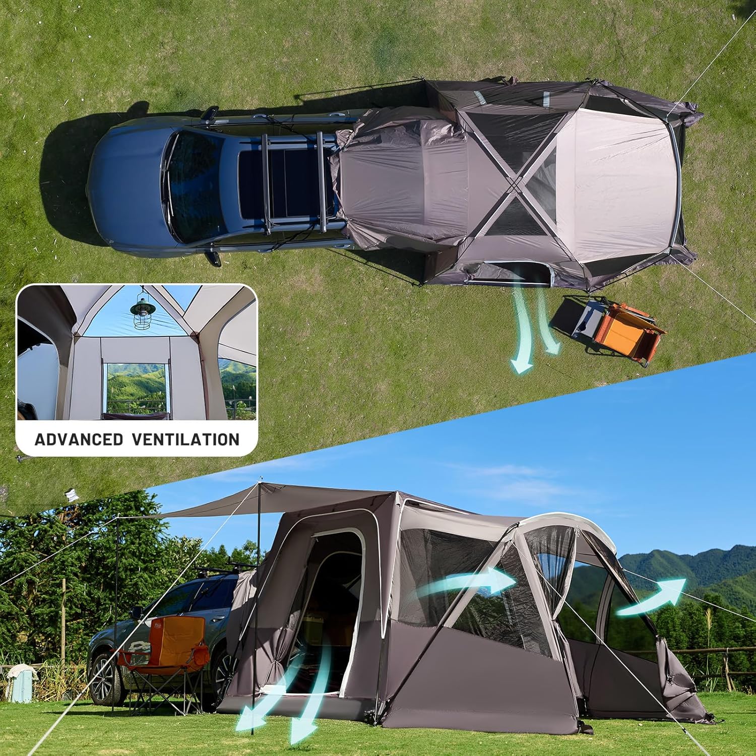Thumbnail 6 de Timber Ridge 5-9 Person SUV Tent with Screen Porch and Awning (13' x 10' x 7.1' H)