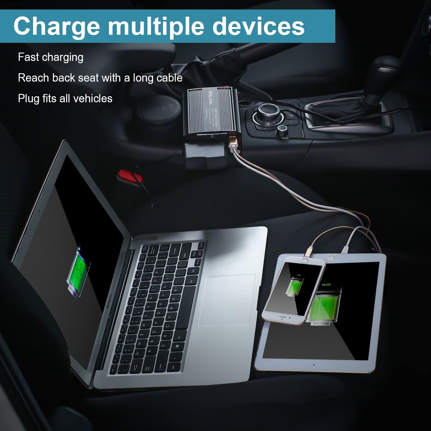 Thumbnail 5 de Bapdas 300W Power Inverter auto 12V a 220V — Inverter di potenza 🔌