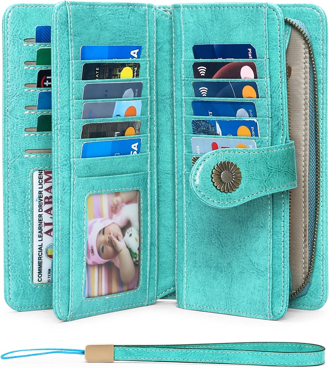 Detalle 1 de Ladies purse RFID leather wallet