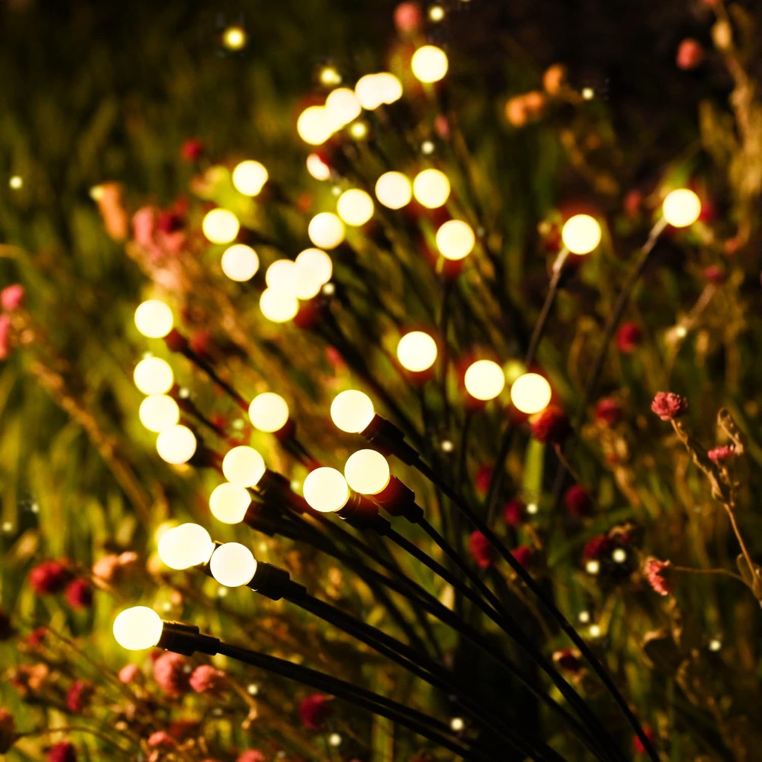 Thumbnail 2 de PATIOPIA 6er Set Glühwürmchen Solarleuchten mit 10 LEDs – wasserdicht, kabellos für Garten, Terrasse und Weg