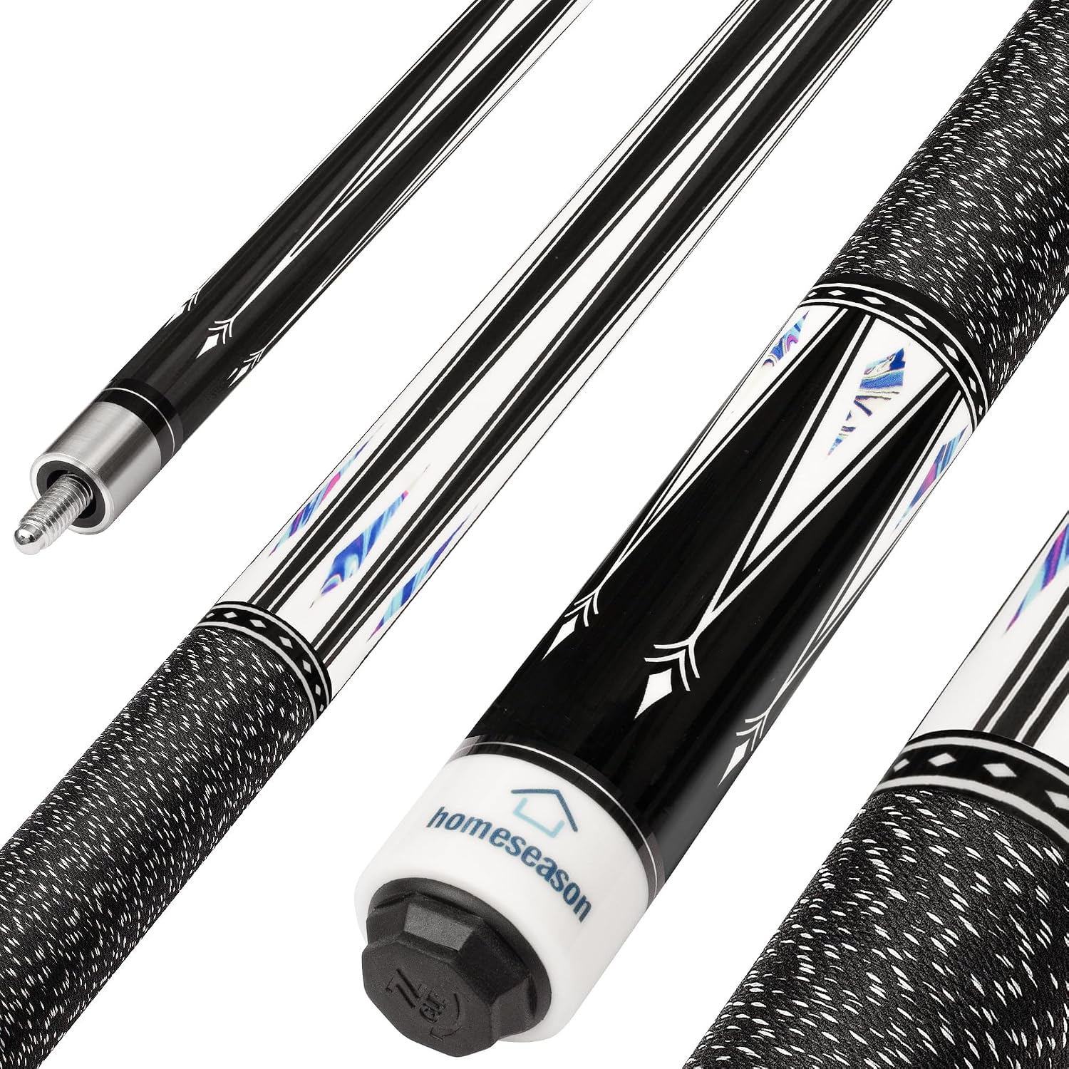 HomeSeason HS04-B Pool Cue Stick, 58-Inch Maple, 19 oz, 13 mm Tip