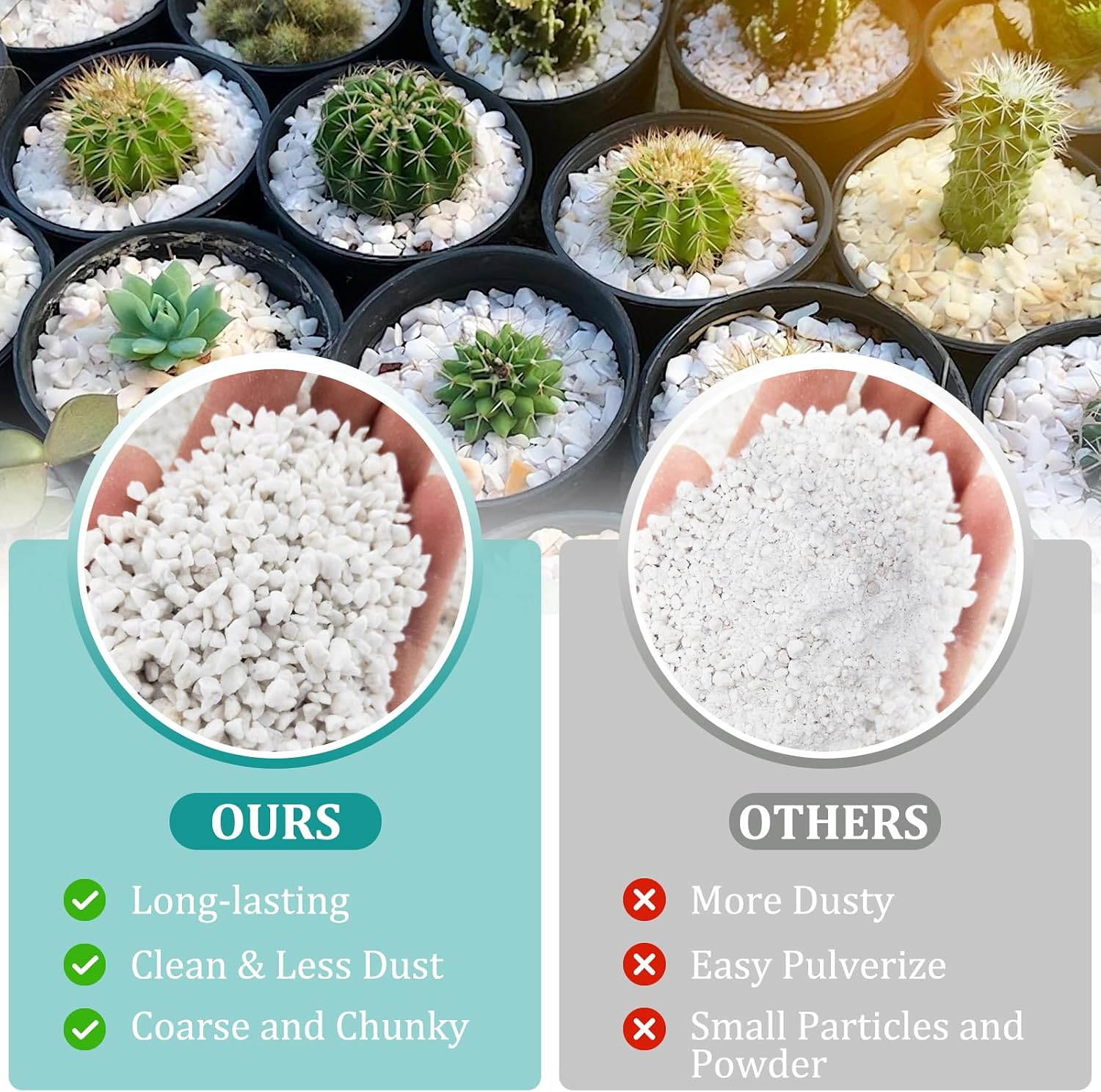 Detalle de Legigo Horticultural Perlite for Indoor Plants, Coarse Aeration & Drainage Amendment