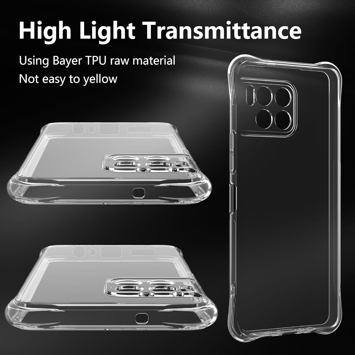 Thumbnail 1 de zZjoOoj Handyhülle für Telekom T Phone 2 Pro (2024) mit Kameraschutz & Displayschutzglas (TPU/Silikon, transparent)