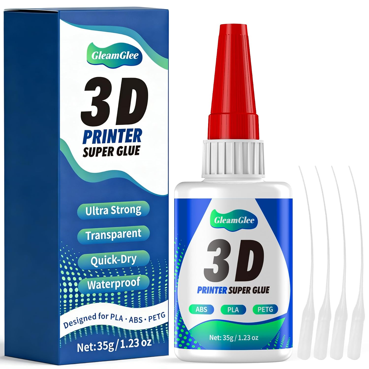 Detalle de 3D Printing Super Glue for PLA, ABS & PETG – Ultra-fast, crystal-clear bonding for 3D prints