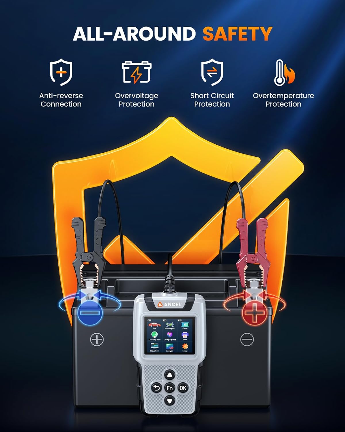 Thumbnail 5 de ANCEL BA101 Plus car battery tester 2.8"