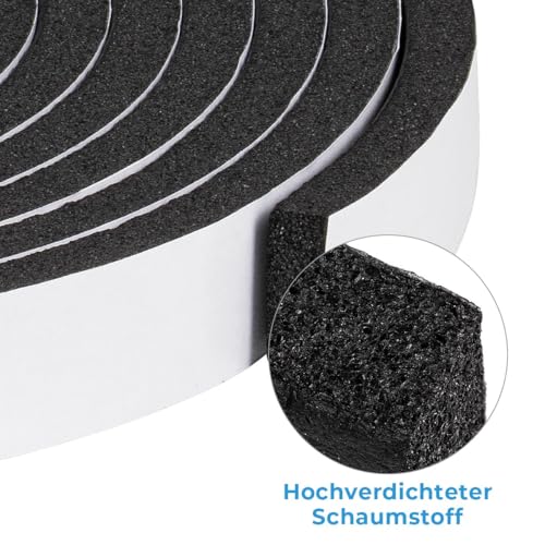 Detalle de Storystore Dichtungsband Selbstklebend – Moosgummi 25 mm x 20 mm, 5 m / 2 Stück