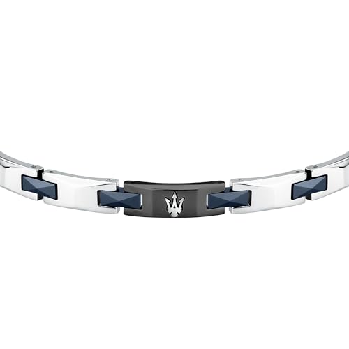 Detalle 2 de Maserati Bracelet Homme en Acier et Céramique – Collection CERAMIC, Bleu et Noir (JM424ATZ52)