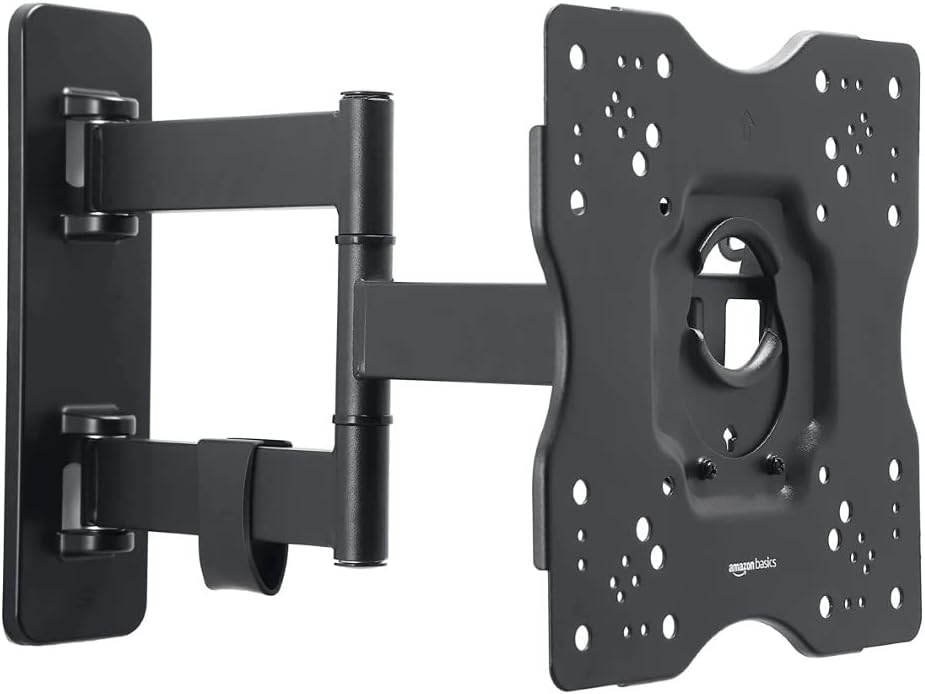 Thumbnail 1 de Amazon Basics TV Wall Bracket (26–55 inch) up to 36kg, swivel tilt mount for flat & curved TVs, VESA 100x100–400x400, black