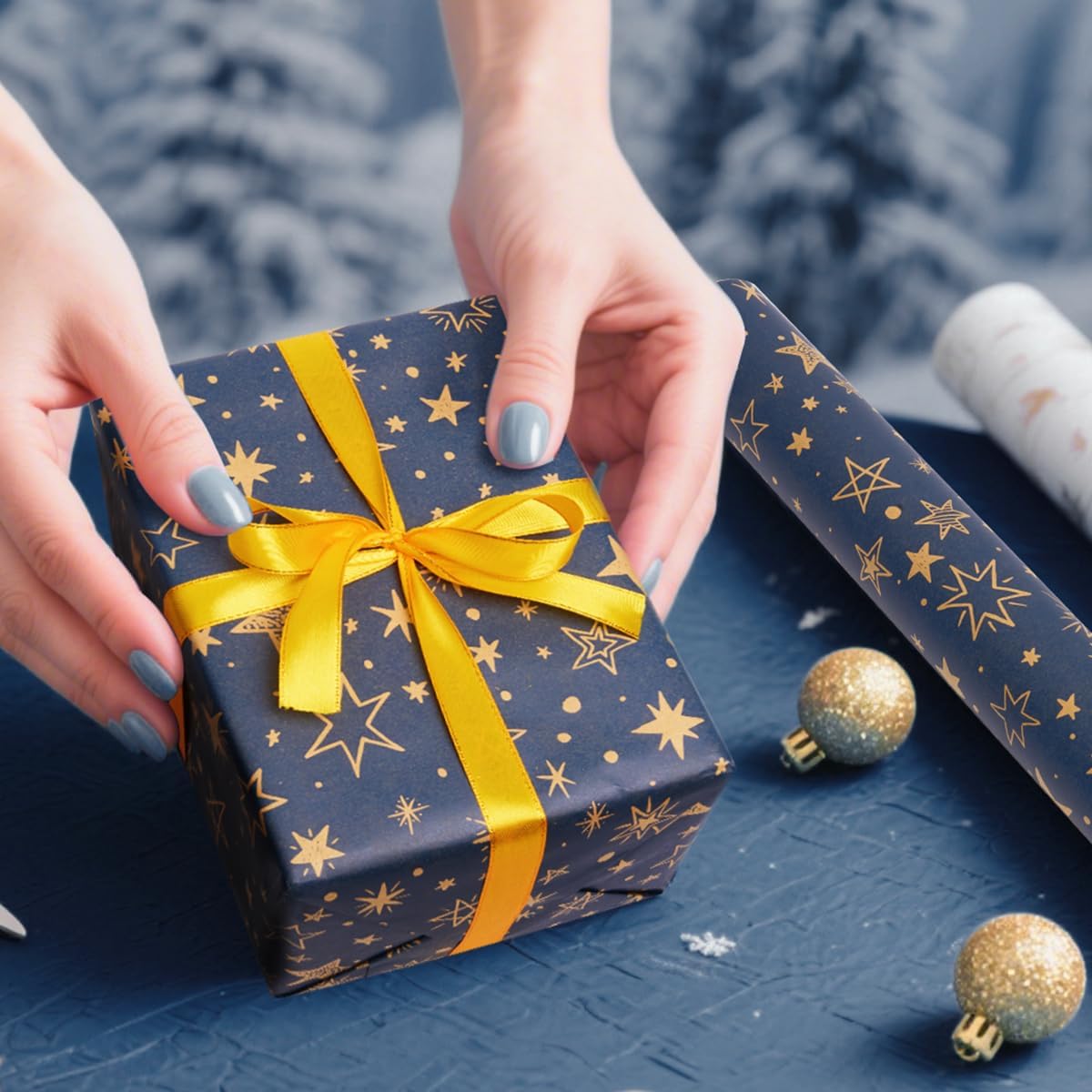 Thumbnail 2 de Birthday Gift Wrapping Paper Roll Kraft 43cm