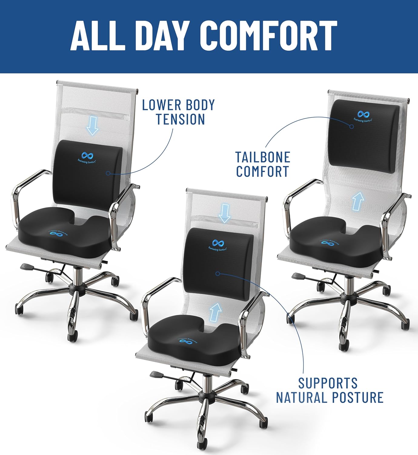Detalle de Everlasting Comfort Memory Foam Seat Cushion 💺