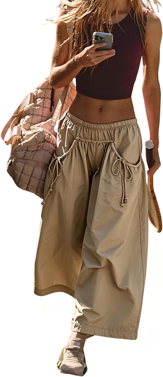Thumbnail 6 de Hooover Women's Loose Wide Leg Track Pants with Drawstring Pockets