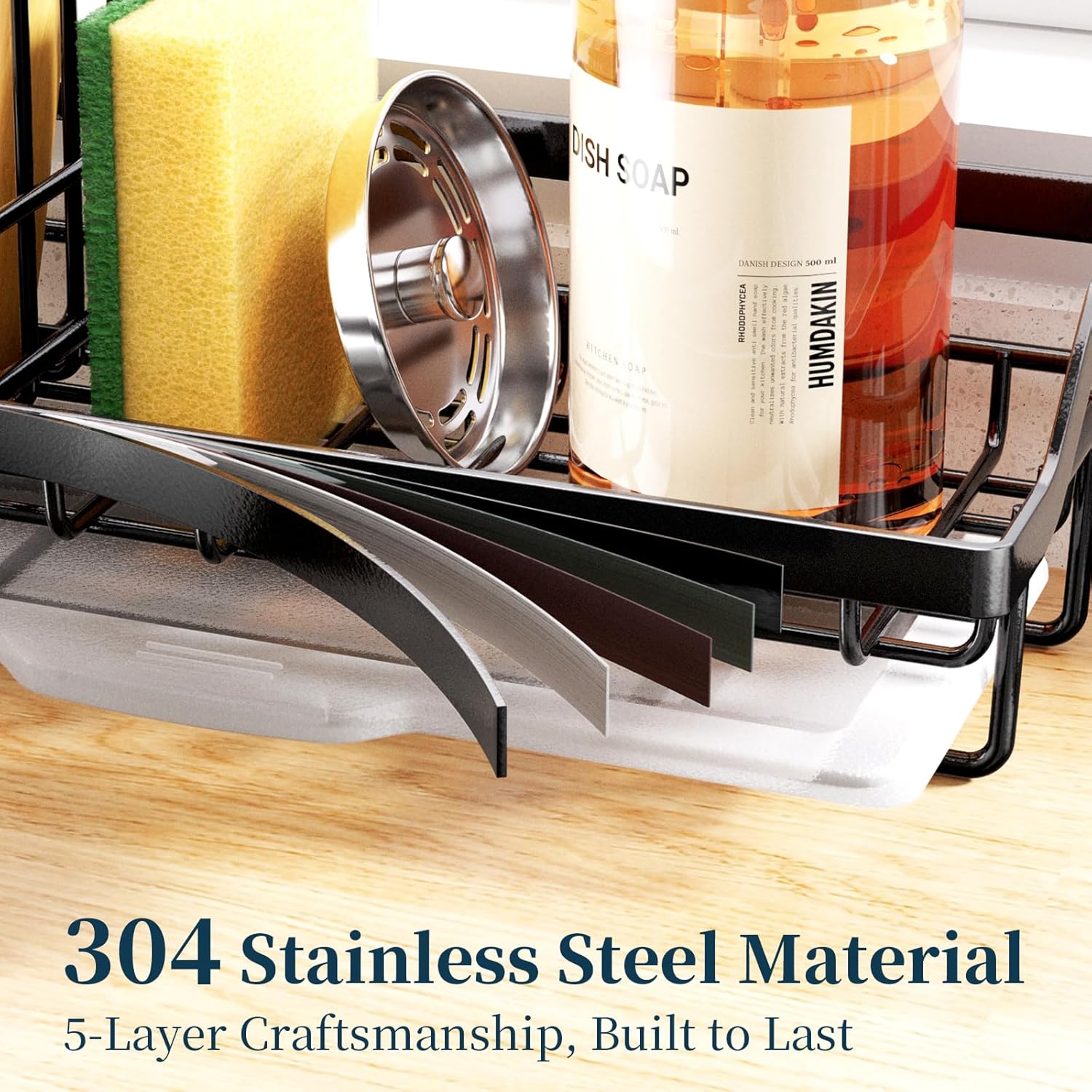Detalle 2 de Consumest Sponge Holder for Kitchen Sink organizer 🧽