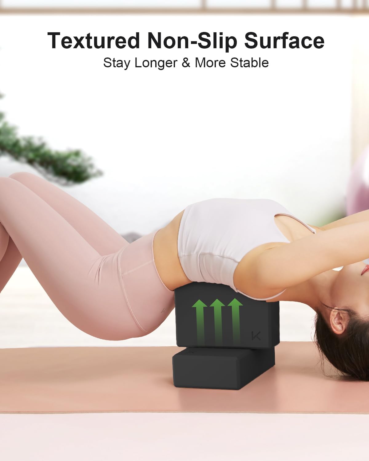 Detalle de KEEP Yoga Blocks, 2-Pack High-Density EVA Foam with Textured Surface