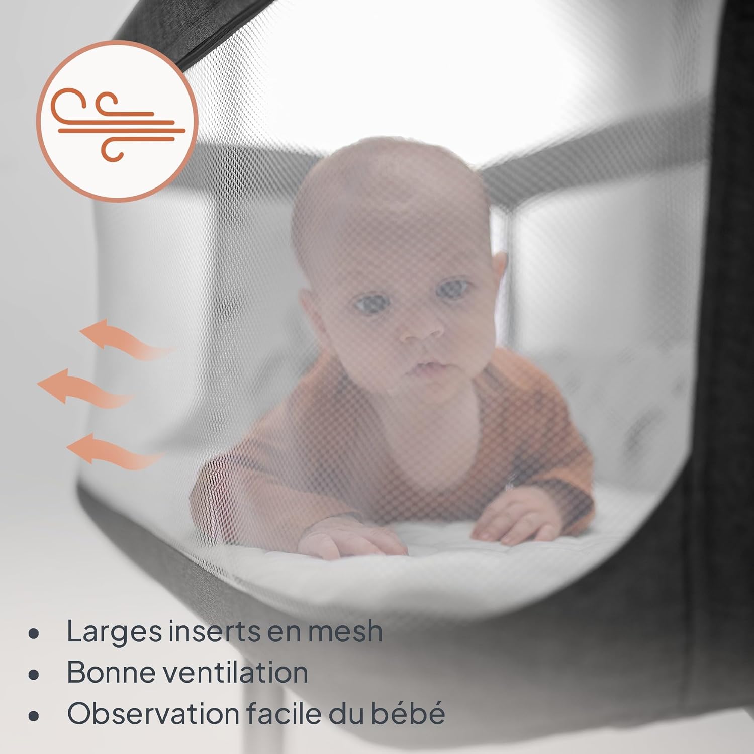 Detalle de Lionelo Aurora 3 en 1 - Lit bébé cododo, berceau et lit indépendant jusqu'à 9 kg