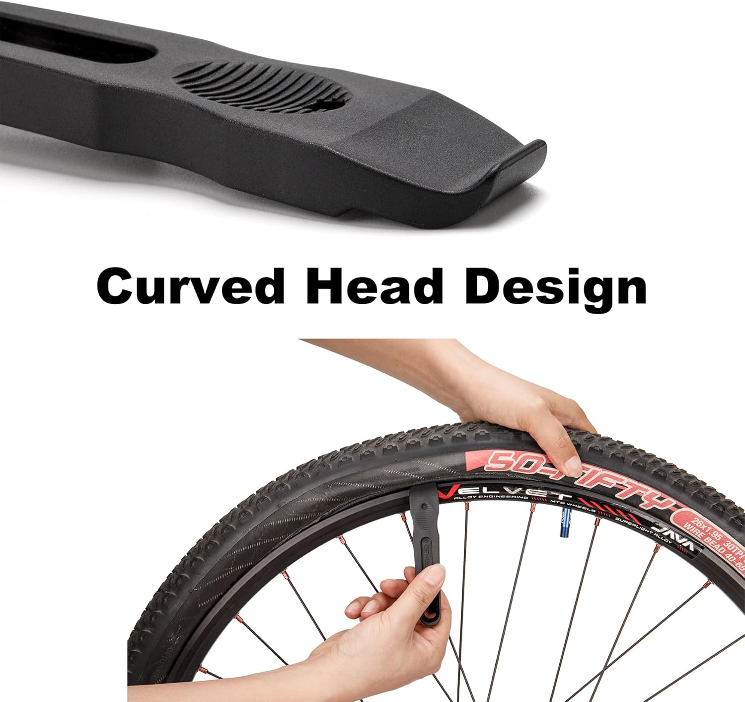 Thumbnail 5 de Kit GEWAGE pour démonter et réparer un pneu de vélo : 6 rustines pré-collées + démonte-pneus