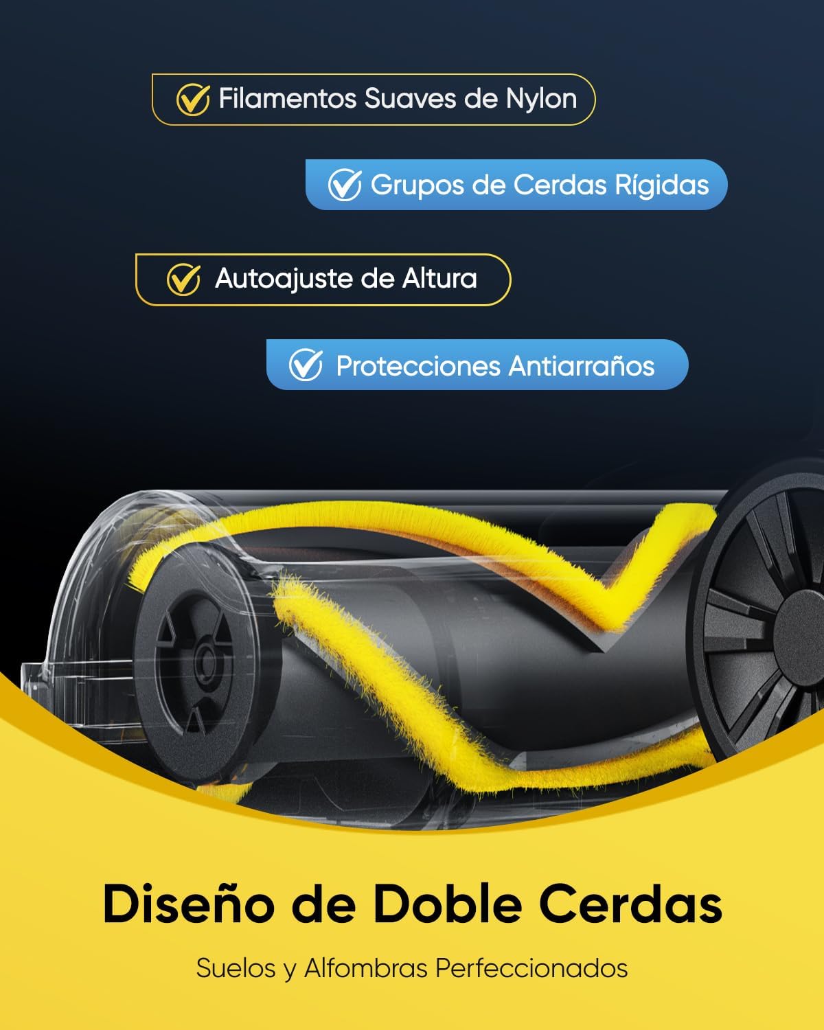 Thumbnail 5 de Vexilar V12 Aspiradora sin Cable 58KPa, Aspiradora Inalámbrica, Batería Extraíble, Autonomía 50 Minutos, Filtración de 5 Etapas, Aspirador Escoba para Suelo/Alfombra/Coche/Pelo de Mascotas