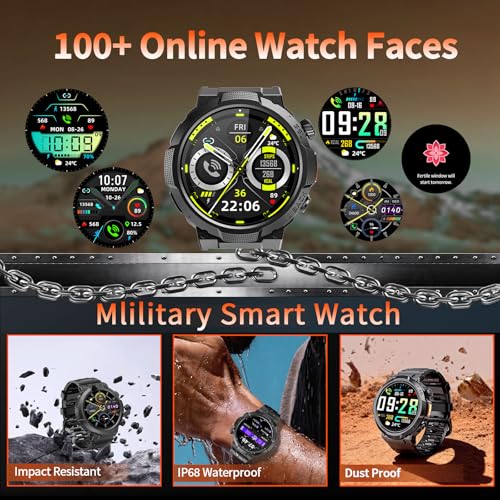 Detalle 2 de Reloj Inteligente Soudorv para Hombre con Linterna 1.53'' | 1000 mAh, IP68, Llamadas Bluetooth y 100+ Modos Deportivos
