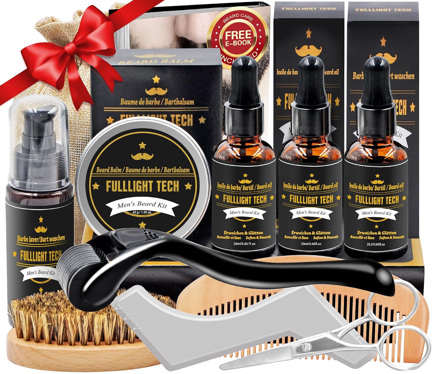 Detalle de Bartpflege Set für Männer 60ml Shampoo
