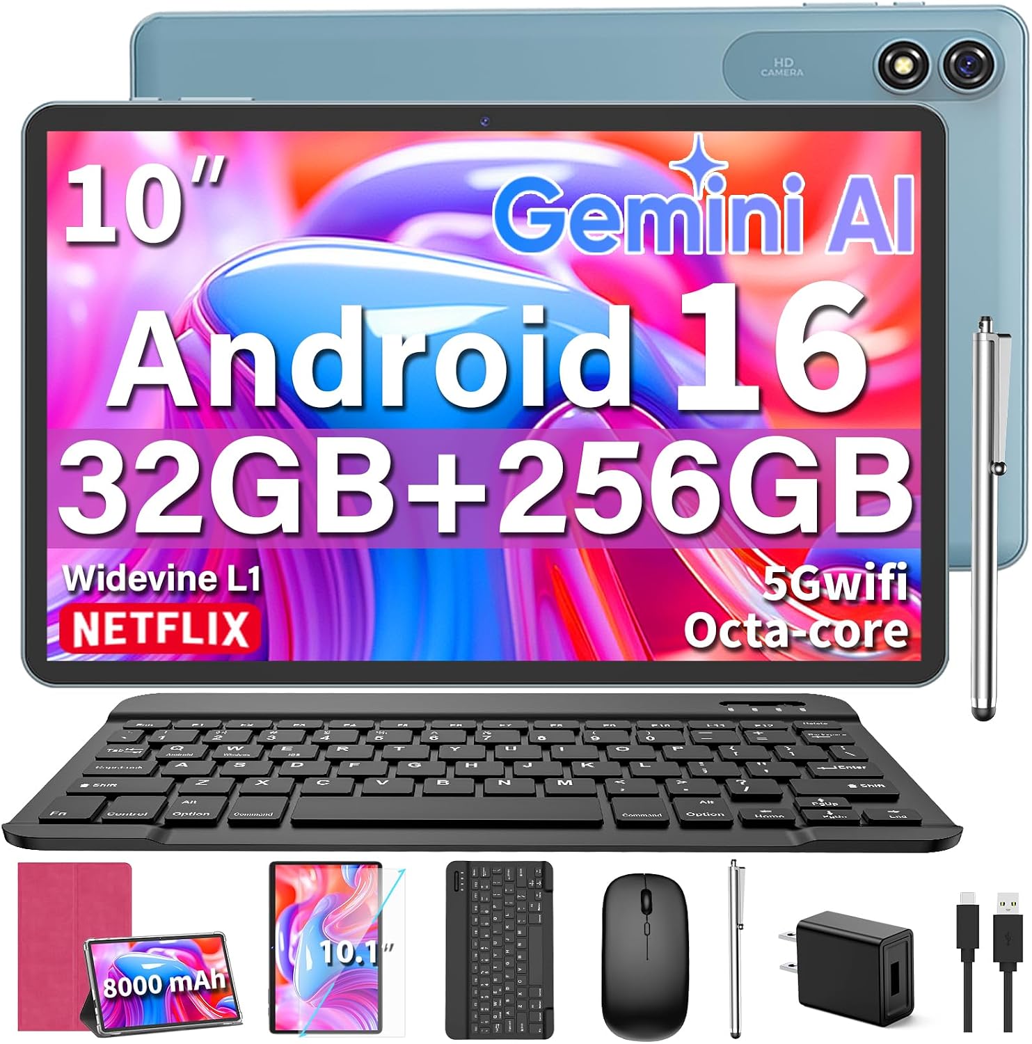 Detalle de Android Tablet with Keyboard, 10-Inch