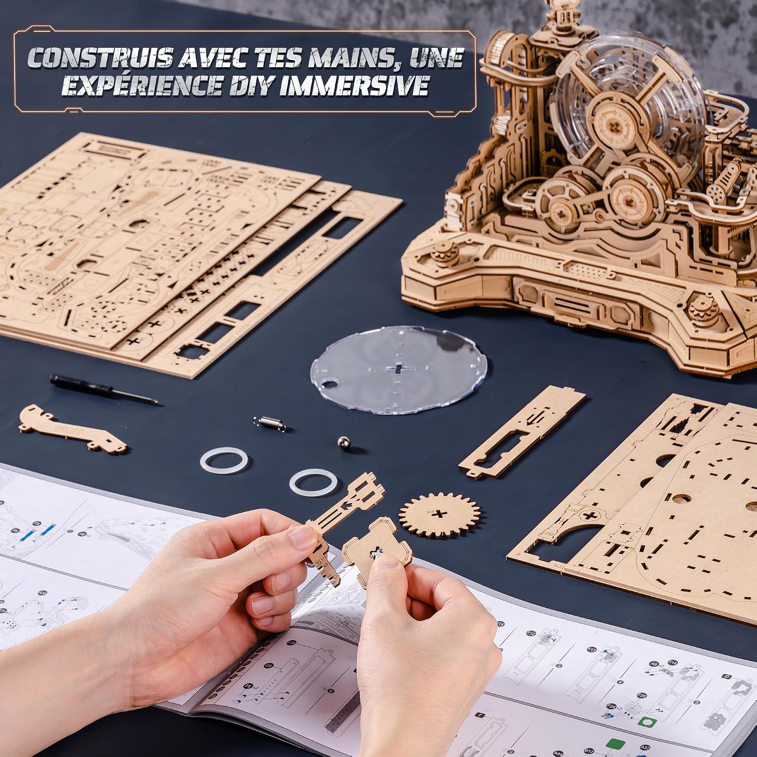 Detalle 2 de ROBOTIME Gear Ball puzzle 3D 653 pièces 🧩