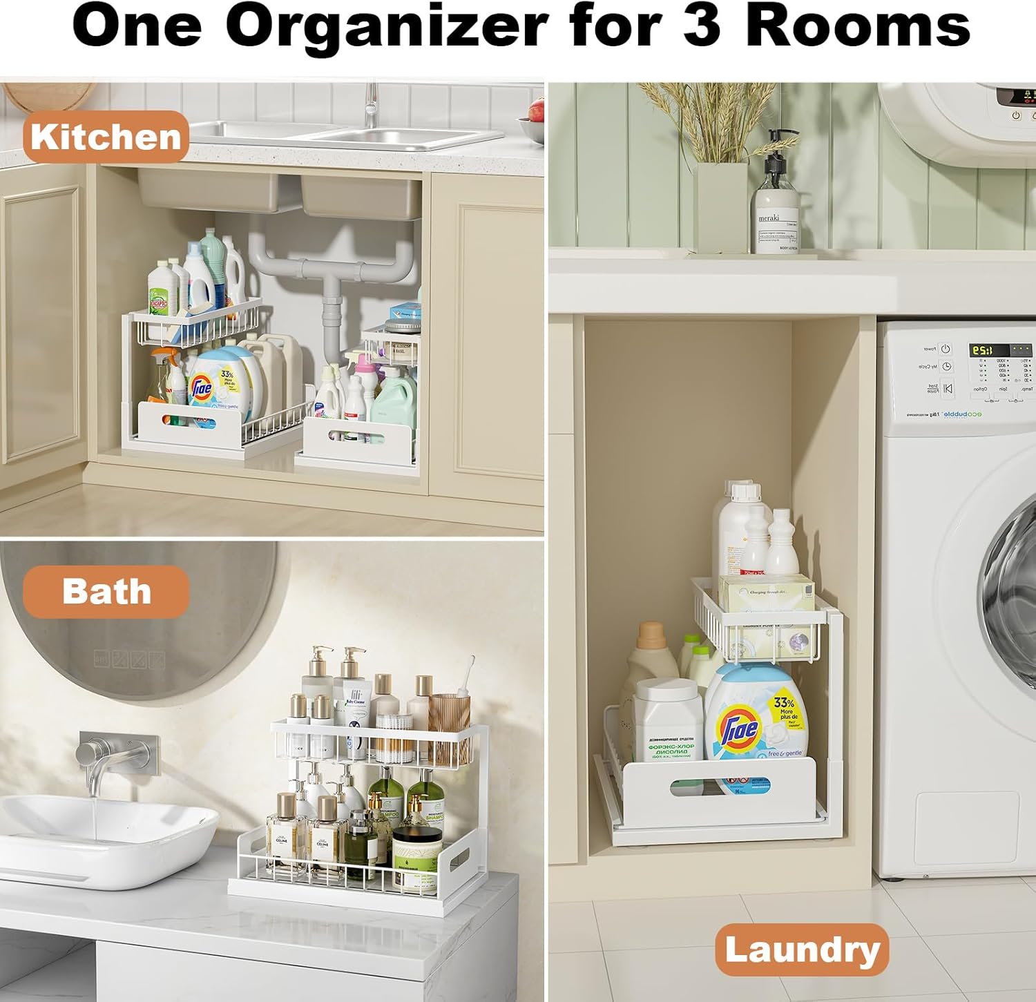 Thumbnail 5 de REALINN Under-Sink Organizer 14.2x10.6x11 in