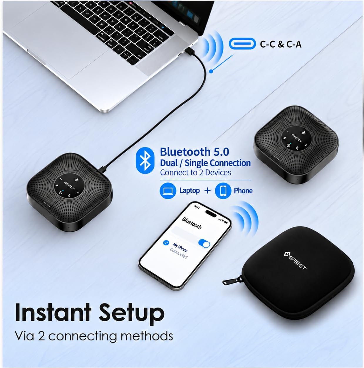 Detalle 2 de EMEET M0 Plus conference speakerphone 16 people