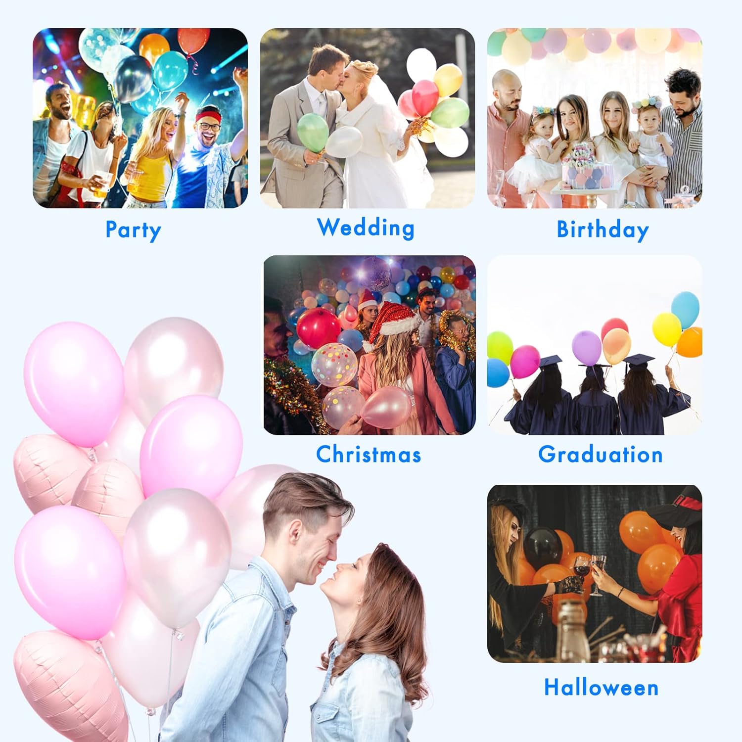 Detalle de Balloon Pump Electric by SPLAKS: 600W Dual-Nozzle Air Inflator for Quick Party Decor