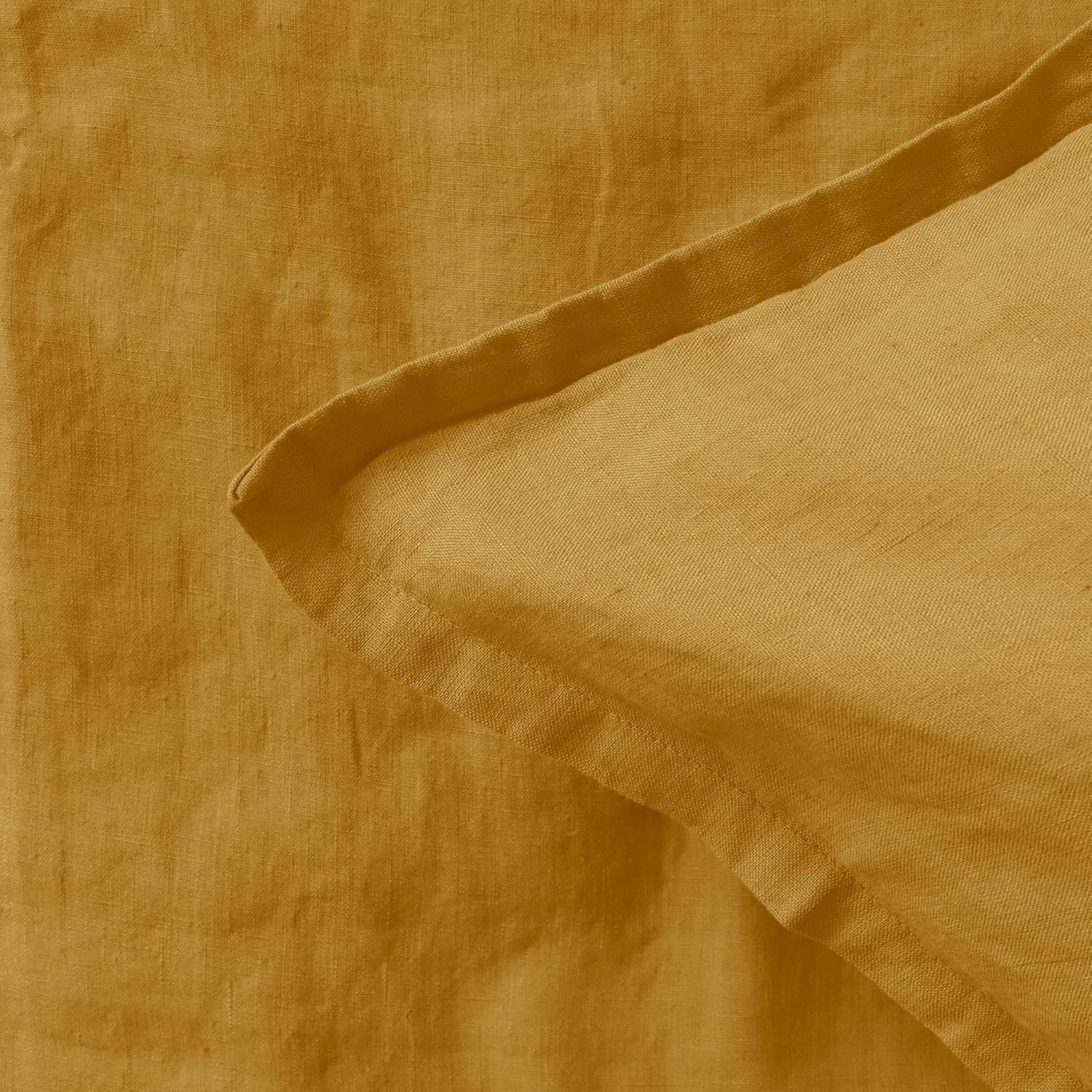 Thumbnail 4 de MATT & ROSE lot de 2 taies d’oreiller 50x70 cm en lin lavé uni safran (Oeko-Tex Standard 100)