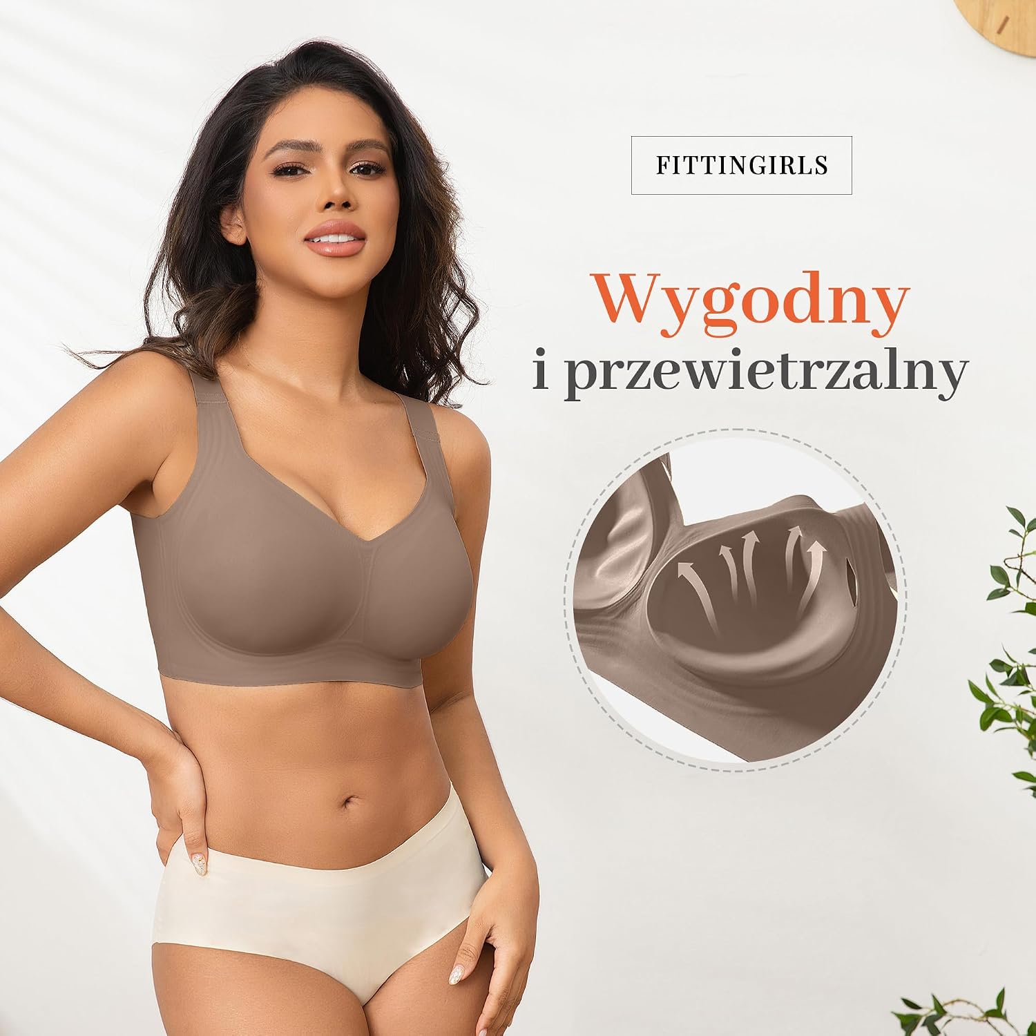 Thumbnail 2 de Fittingirls biustonosz bezszwowy minimizer bez fiszbinów, miękka braletka