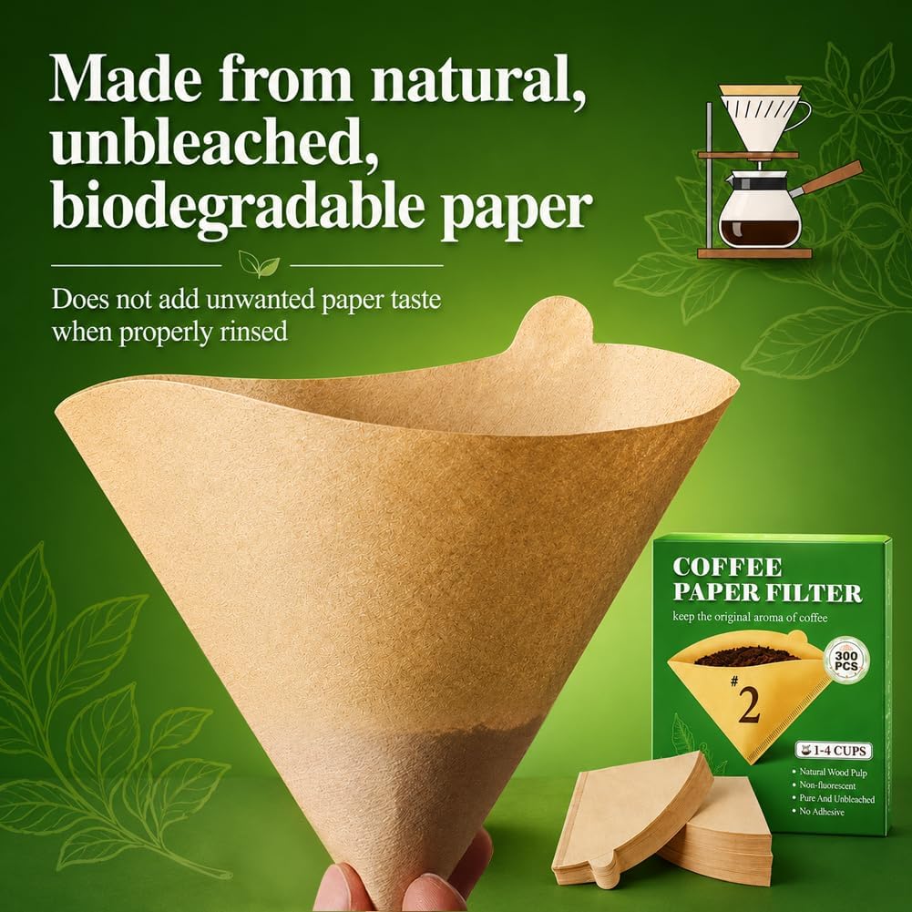 Thumbnail 4 de BYKITCHEN Cone Coffee Filters Size 2