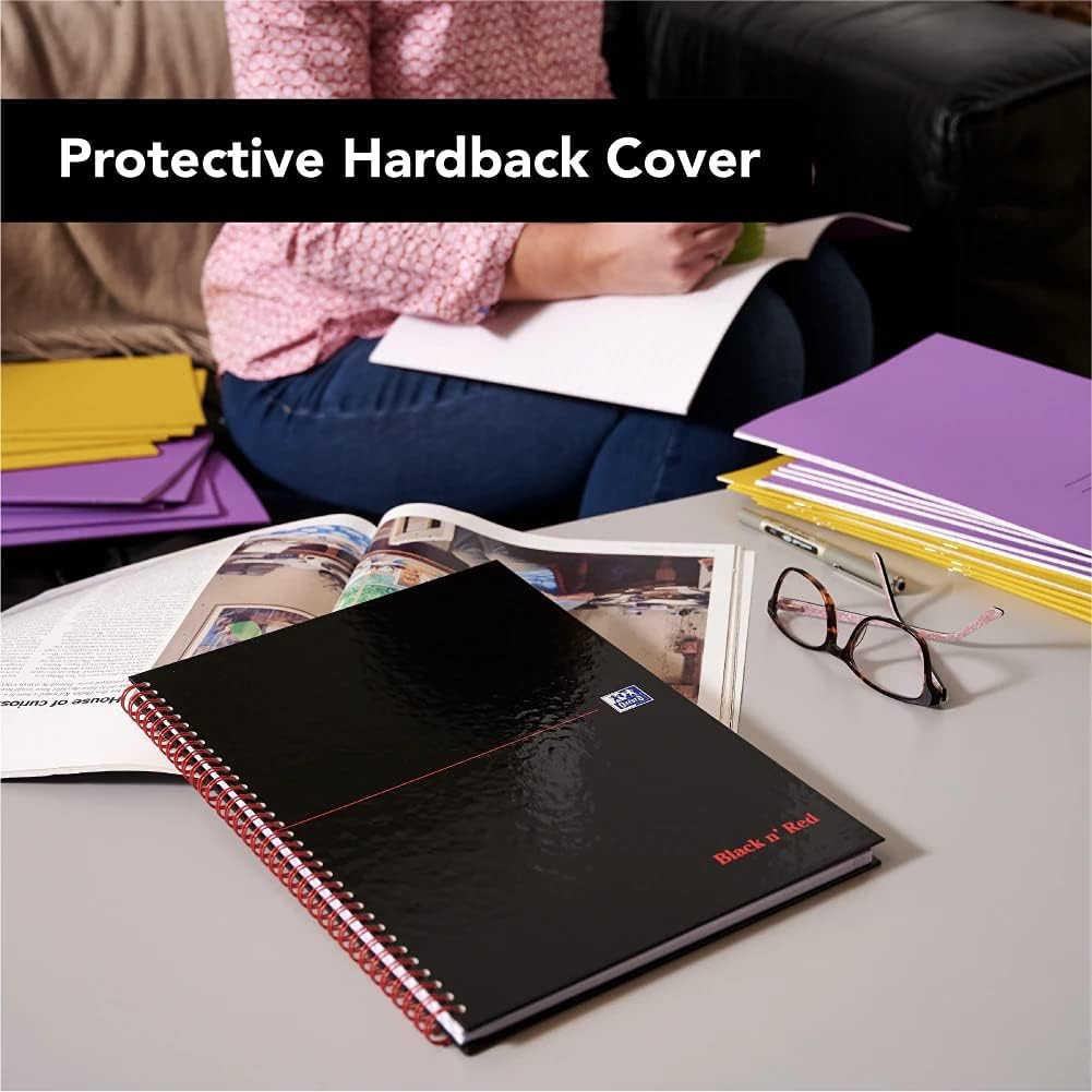 Thumbnail 5 de Oxford Black n' Red A4 Wirebound Notebook 140pp
