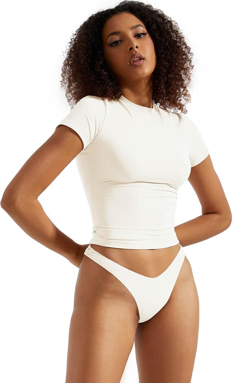Detalle de SUUKSESS double lined crop tee