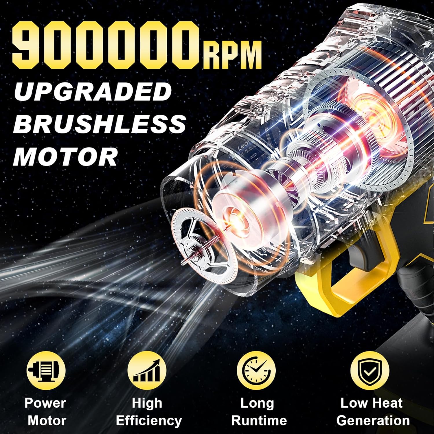 Thumbnail 1 de Akku-Laubbläser mit bürstenlosem Motor, 2× 4,0 Ah Akkus, 800 m³/h und 3 Düsen