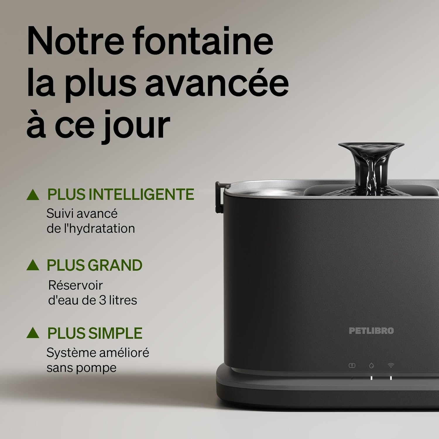 Thumbnail 3 de PETLIBRO Dockstream 2 : fontaine à eau intelligente pour chat 3 L avec Wi‑Fi 5 GHz
