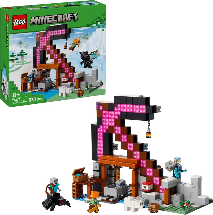 Thumbnail 7 de LEGO Minecraft Die Spitzhackenmine 21277 – Minenschacht mit Schienen und Action-Elementen