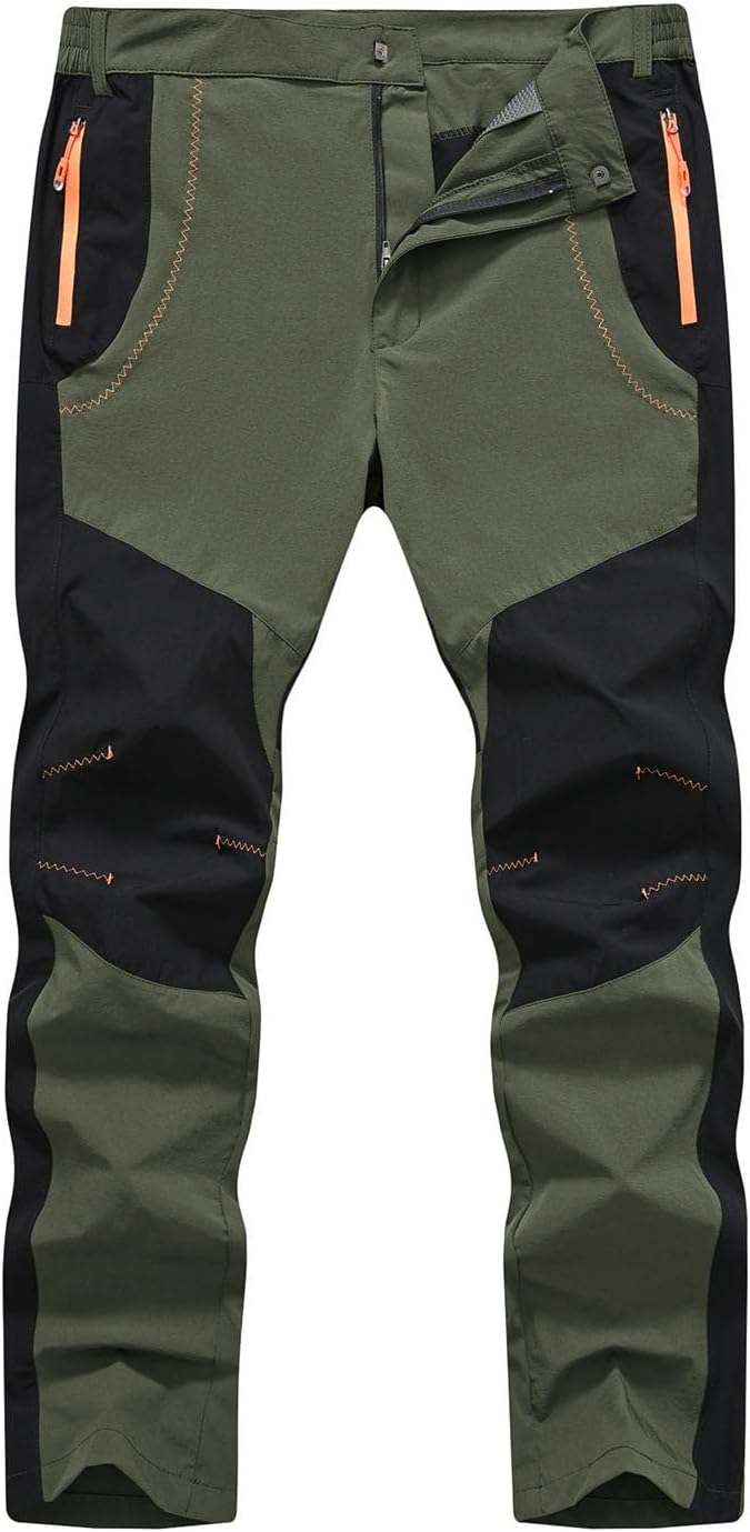 Detalle de TBMPOY Men's Hiking and Work Pants, Lightweight Quick-Dry with Zip Pockets