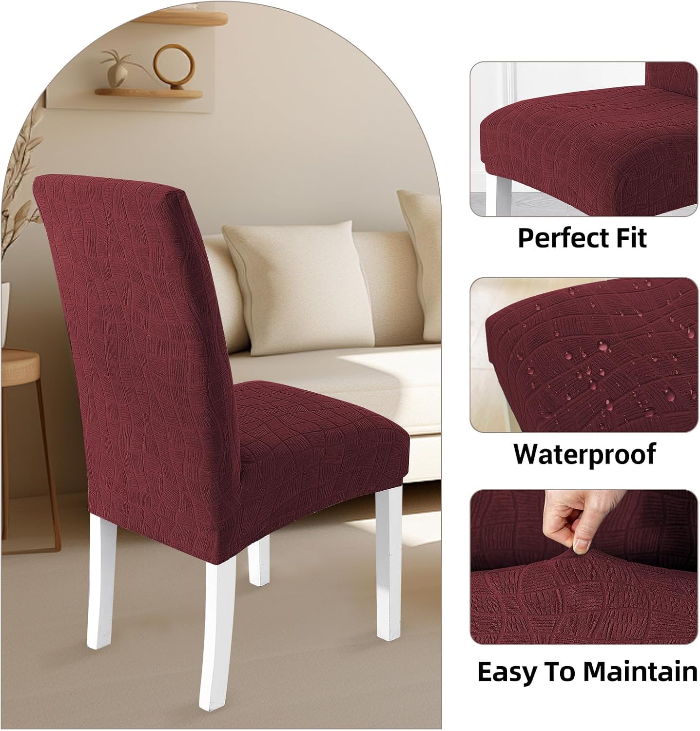 Thumbnail 4 de Ystyle Housse de chaise 6 pièces 48–70 cm