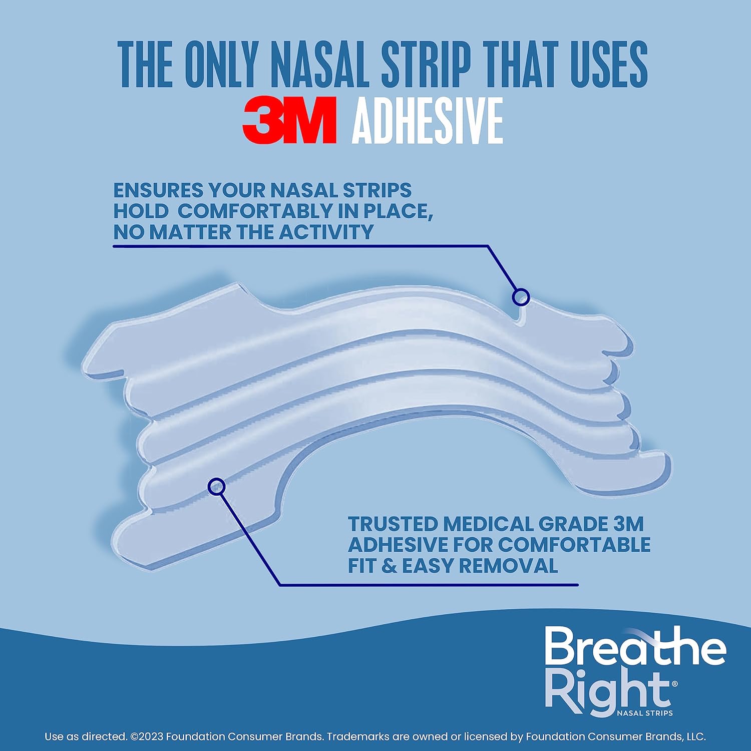Thumbnail 4 de Breathe Right Extra Clear nasal strips 44-pack 🩹