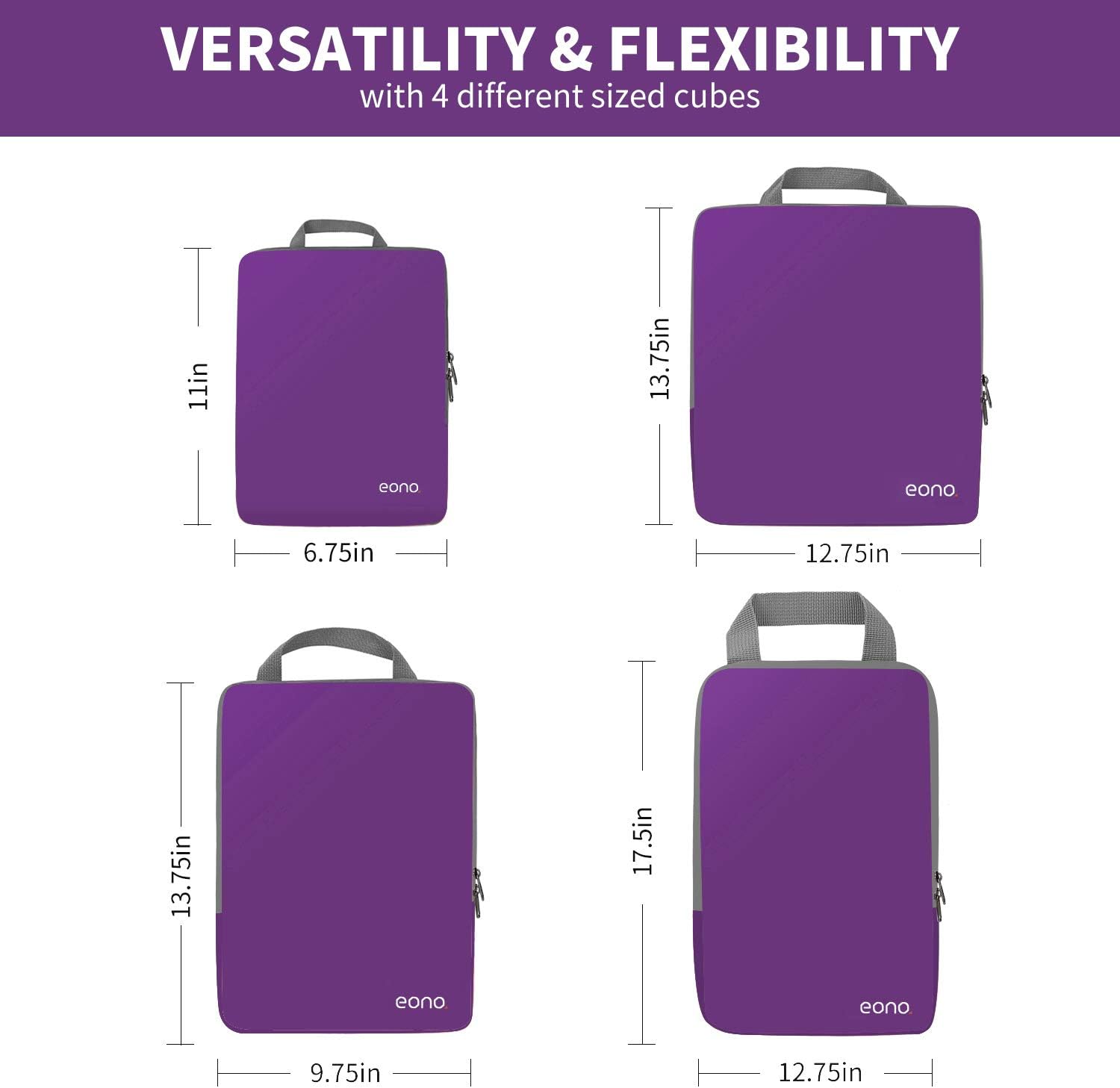 Thumbnail 1 de Eono Packing Cubes Set (3/4/6) – Compression Luggage Organisers for Travel