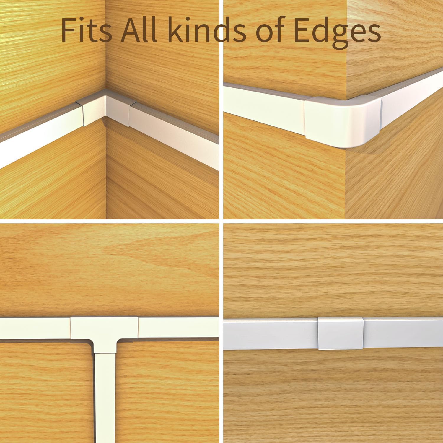 Thumbnail 5 de Anomat Cable Trunking Kit 15 Pack 400mm Self-Adhesive Wire Cover (Paintable White) – 6m Wall-Mounted Cable Hider