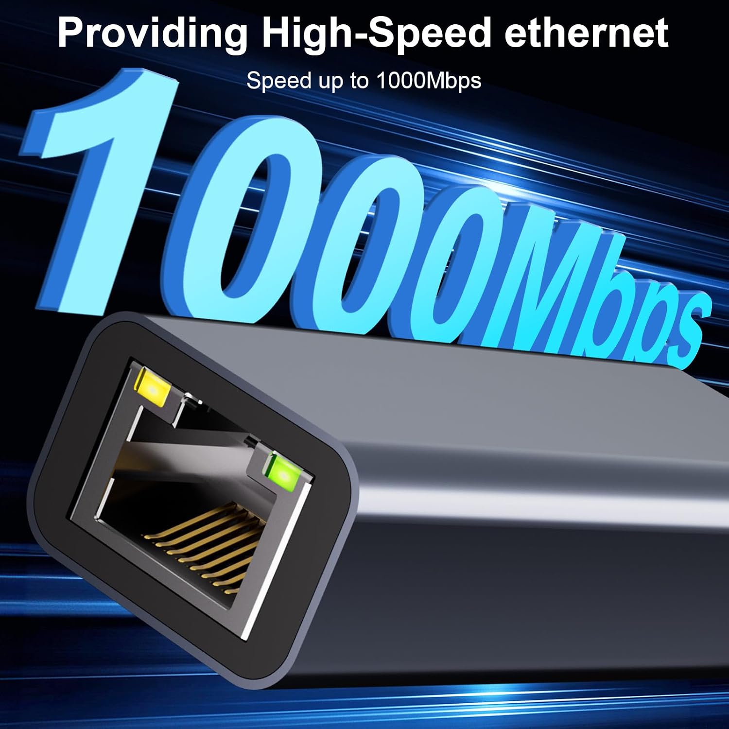 Detalle 2 de Vonxite USB C Ethernet Adapter 1000Mbps – USB 3.0/USB-C to RJ45 Netzwerklösung