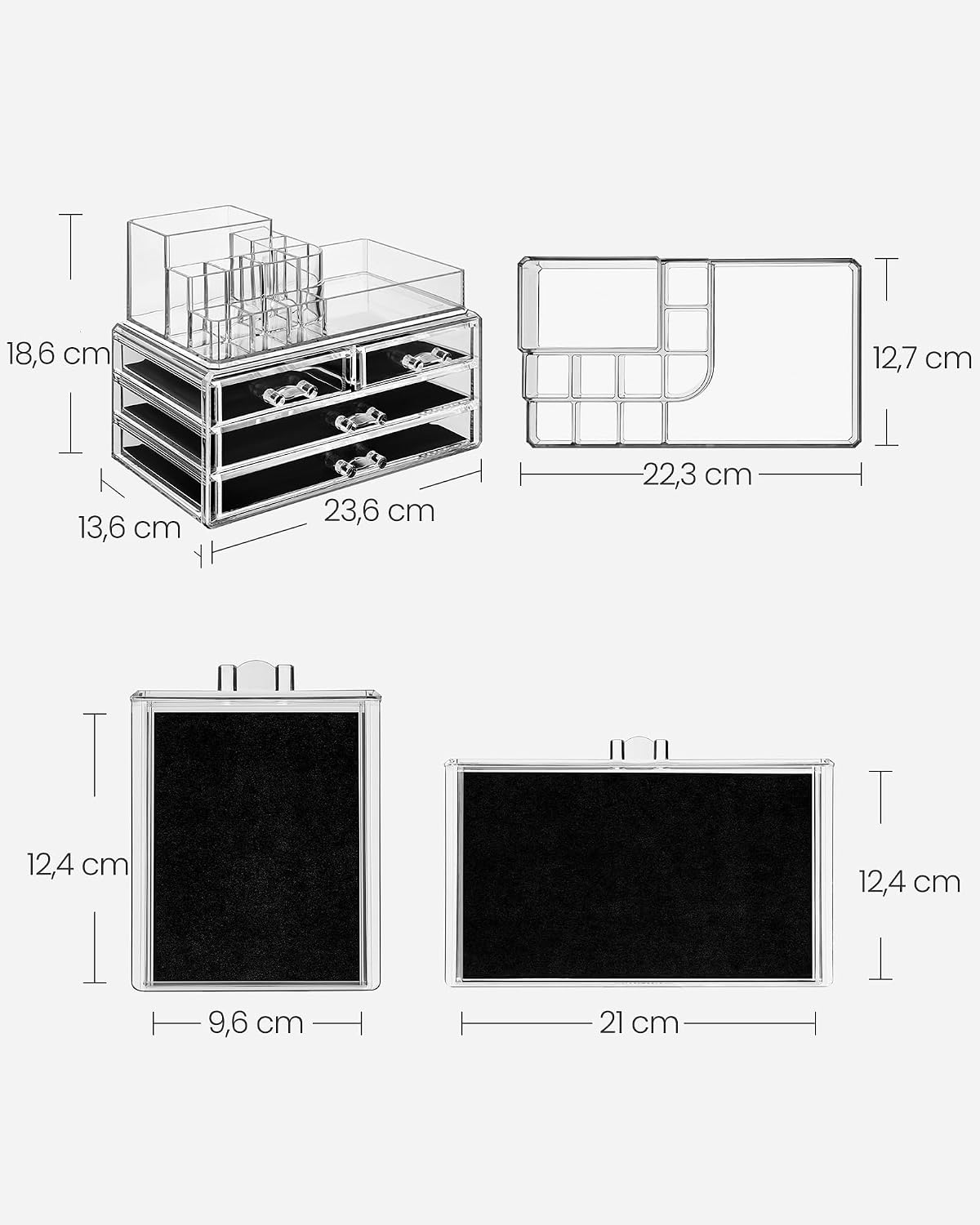 Thumbnail 5 de SONGMICS Make-up Organizer JKA001TP