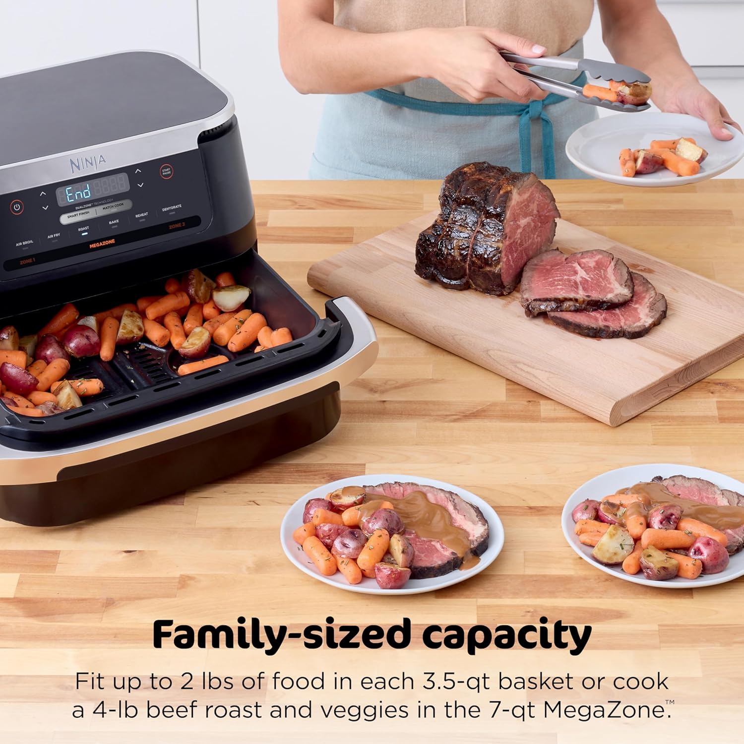 Thumbnail 5 de Ninja Foodi 6-in-1 Air Fryer (DZ071) with 7-QT MegaZone & DualZone Technology