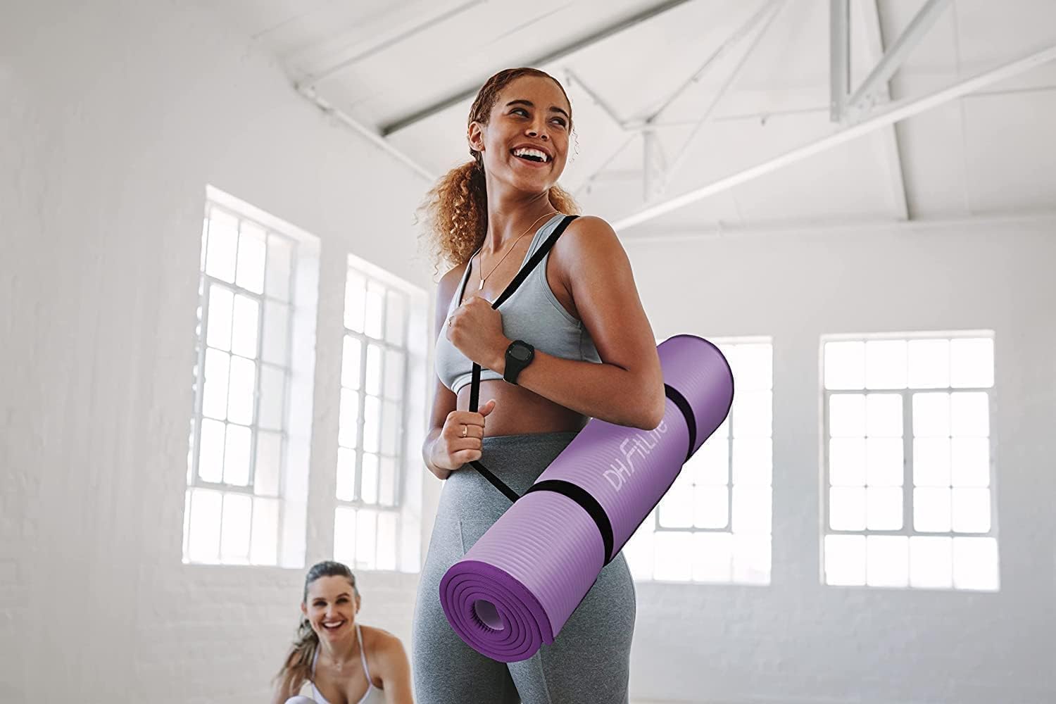 Detalle 1 de DH FitLife tapis d’entraînement 183 x 61 x 1 cm antidérapant et épais