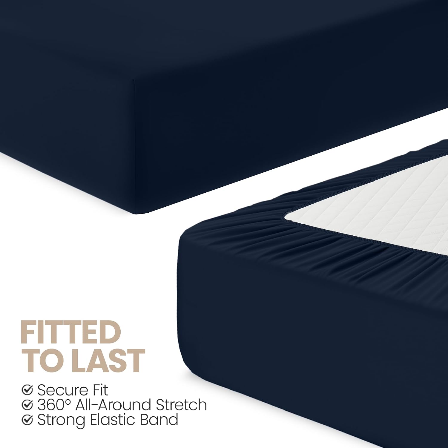 Thumbnail 4 de Utopia Bedding Double Fitted Sheet 14 inch