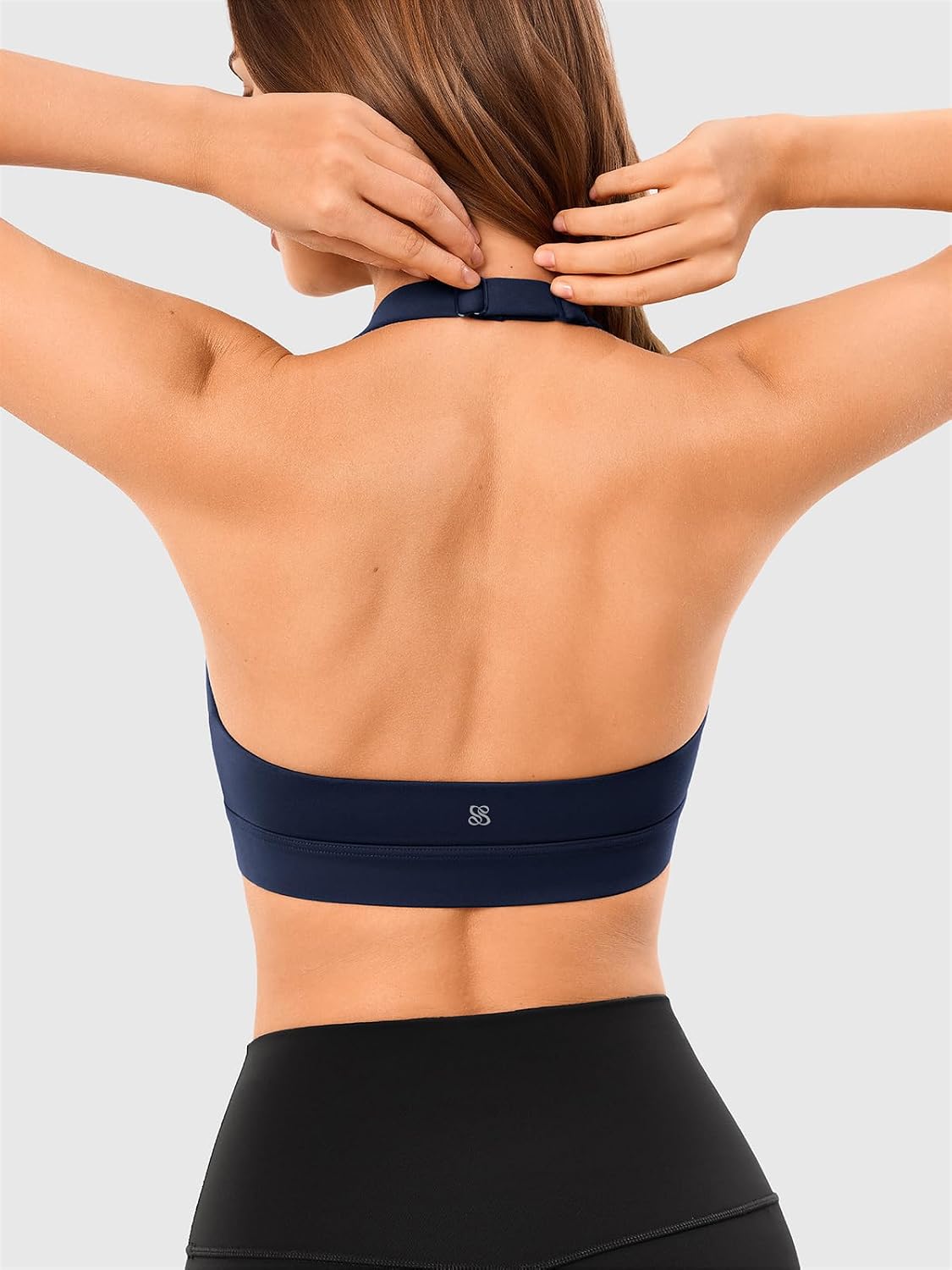 Detalle 2 de Open Back Halter Sports Bra, Padded