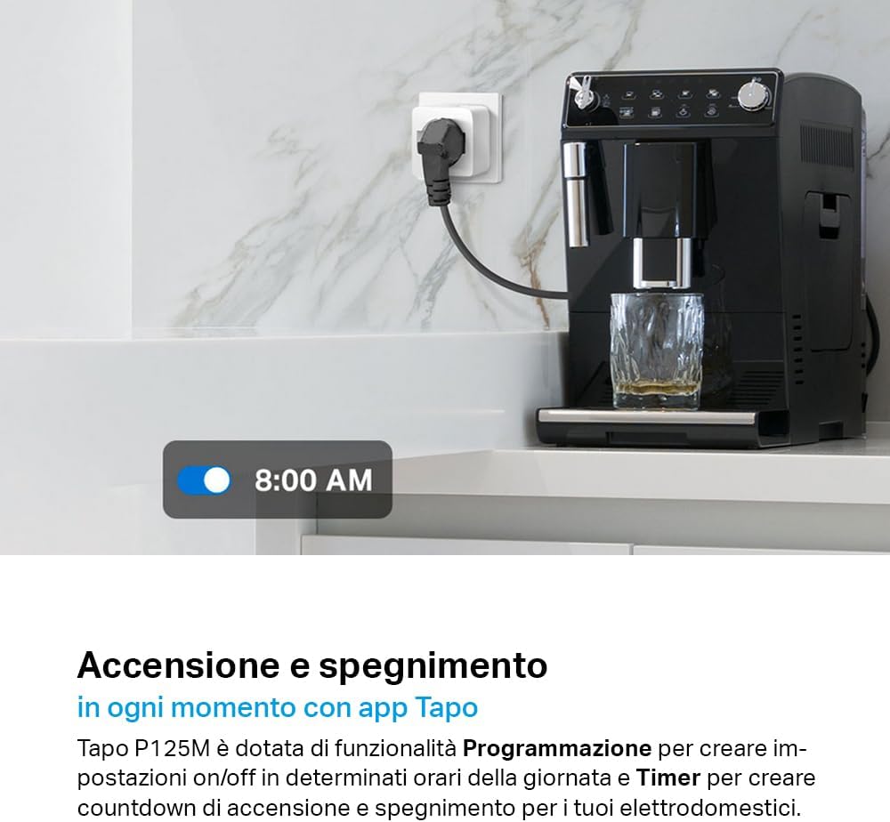 Thumbnail 4 de Tapo P125M Matter presa smart italiana con monitoraggio energia, WiFi e controllo vocale