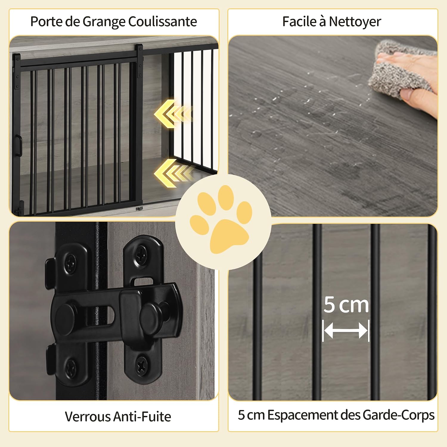 Detalle 2 de Hzuaneri 69 cm Cage pour Chiens
