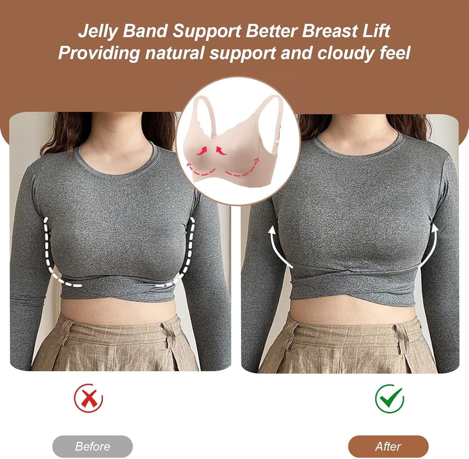 Thumbnail 3 de OEAK Wireless Push Up Full Coverage Bra
